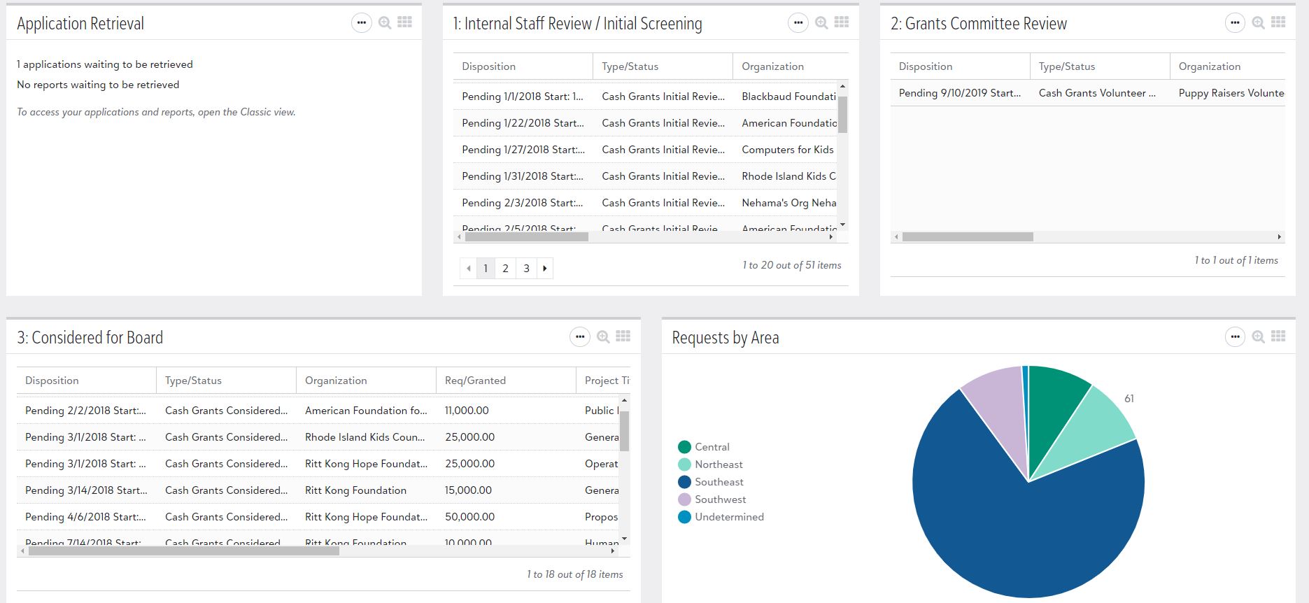 screenshot of Blackbaud Grantmaking